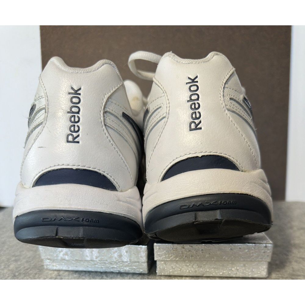 Reebok Mens‎ 9 PLAY DRY DMX MAX White Blue Navy Silver - Picture 3 of 9